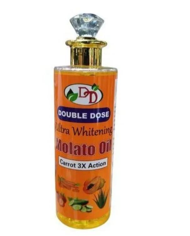 Double Dose Molato Ultra Whitening Body Oil 300 ml  Fast-Acting Skin Brightener with Vitamin C, Carrot Oil & Glutathione  Fades Dark Spots, Hyperpigmentation, Acne Marks in 5 Days