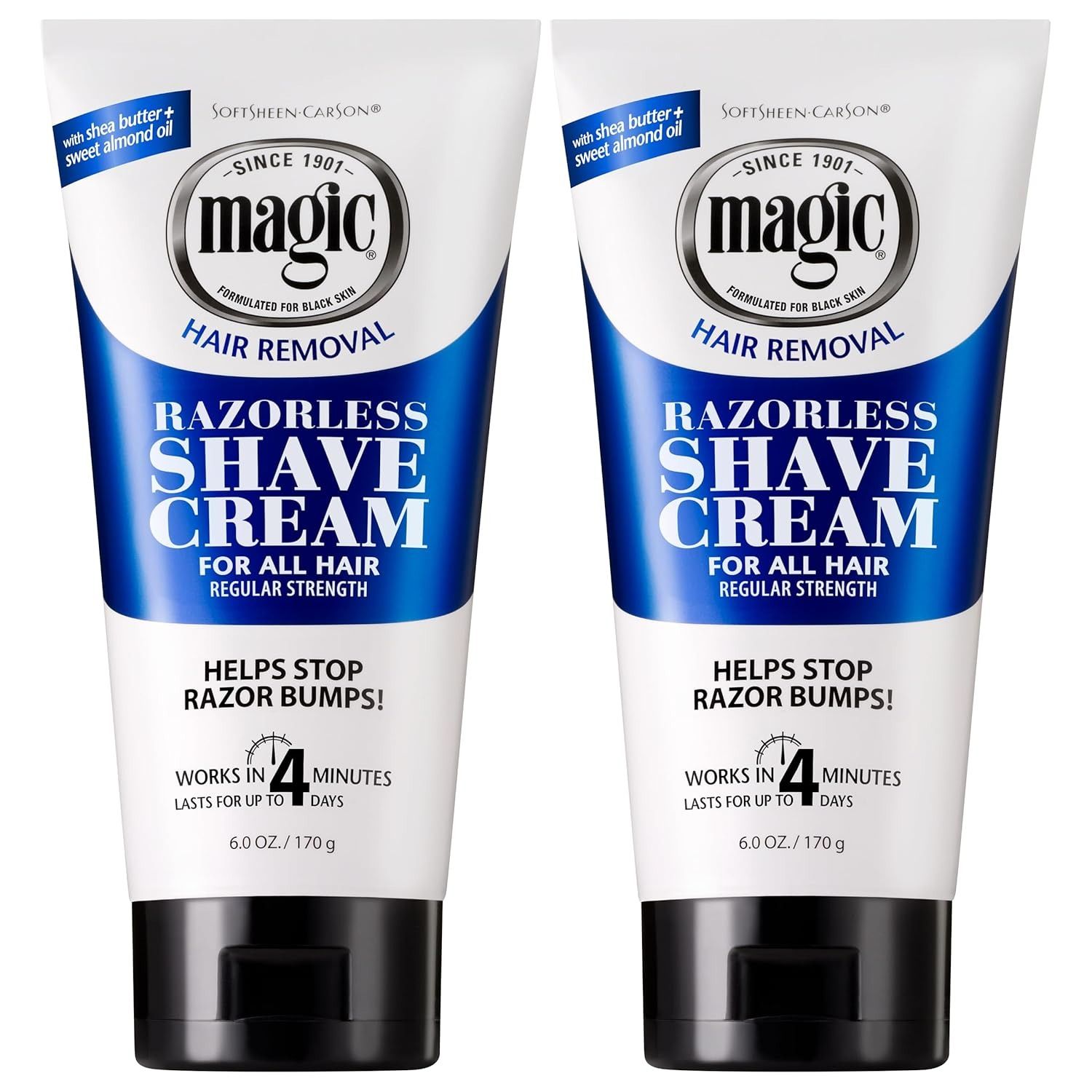 Magic Razorless Cream Shave Bald Head For Smooth Maintenance Magic Razorless Shaving Cream, Depilatory Hair Removal Cream for Body Hair, Regular Strength, Works in 4 Minutes
