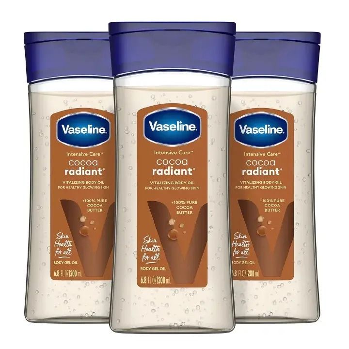 Vaseline Cocoa Radiant Body Oil 200ml With Pure Cocoa For Glowing Skin