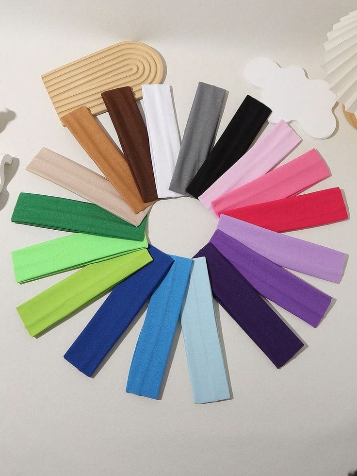 4Pcs Cotton Stretch Headbands for Women Lightweight, Soft, Non-Slip Hair Bands  Best for Yoga, Workout, Running, Fashion Accessories  Comfortable Elastic Head Wraps for All Hair Types