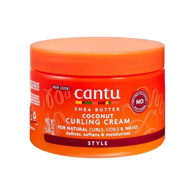 CareCantu Shea Butter for Natural Hair Coconut Curling Cream for Natural Curls Coil Waves Defines Softness and Moisturises