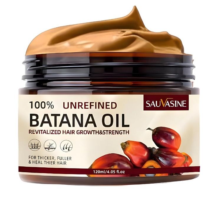 Batana Oil Hair Strengthening Hair Growth Pure Natural Organic Batana Oil Scalp Moisturizing African Fast Hair Growth Smooth Hair Care Oil Regrowth Treatment SAUVASINE