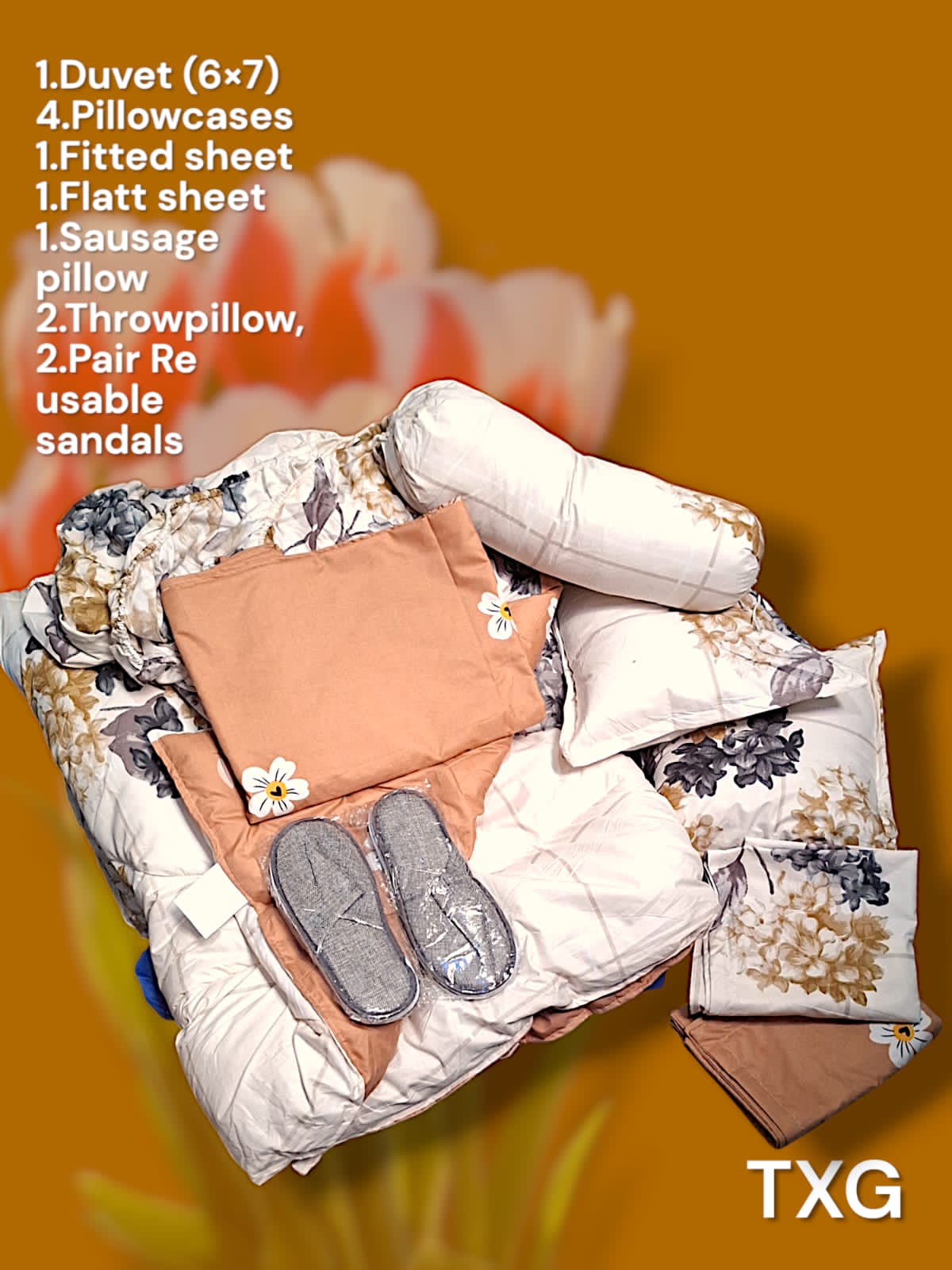 12PCS Luxurious Duvet, Elegant Sheets, Cozy Pillows & Stylish Reusable Sandals for Unmatched Comfort and Style!