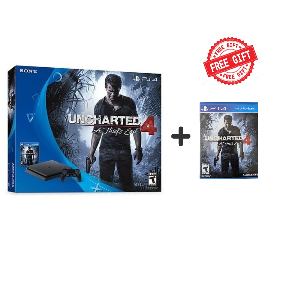 Sony PlayStation 4 Slim Console 500GB(Black) +  1 Free Game Disc