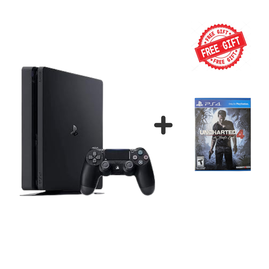 Sony PlayStation 4 Slim Console 500GB(Black) +  1 Free Game Disc