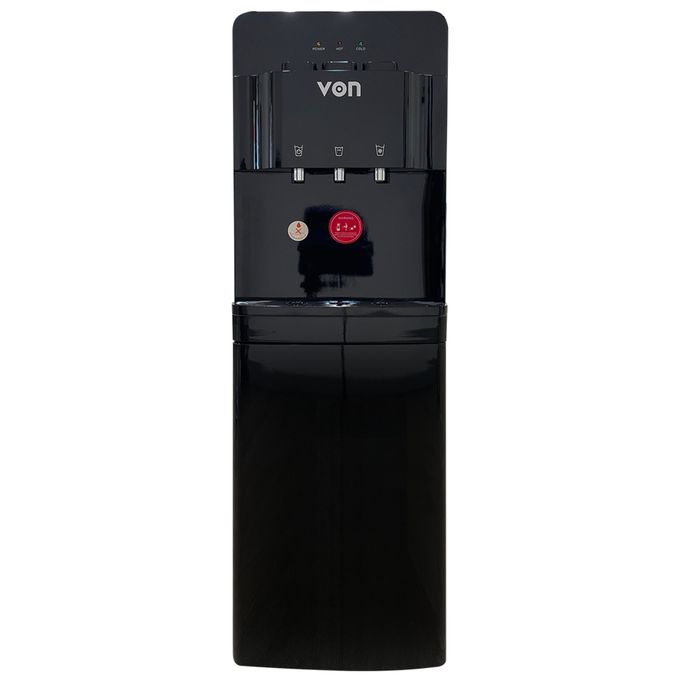 VON Water Dispenser 3 Tap Hot & Cold & Normal Electric Cooling With Cabinet -Black