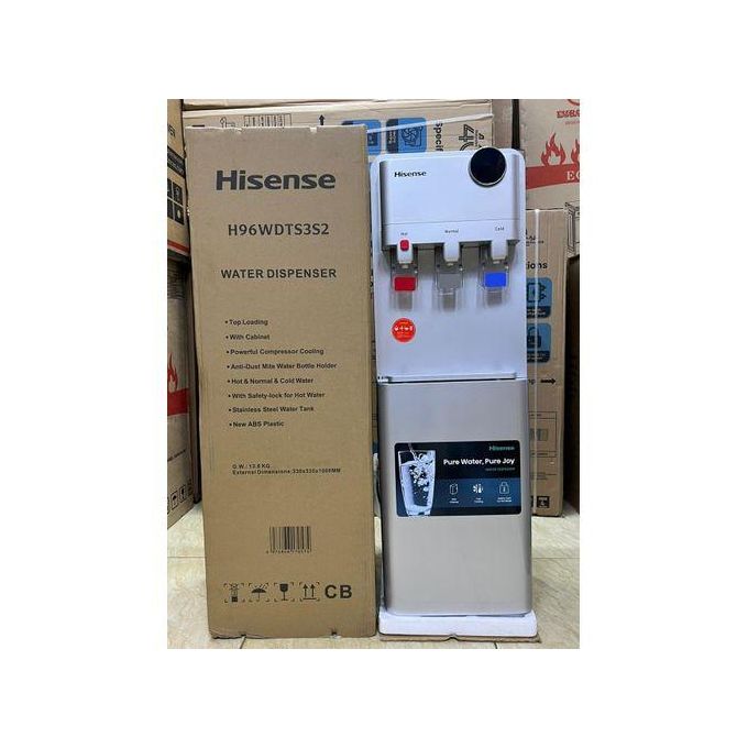 Hisense Water Dispenser/Hot, Normal And Cold Dispenser With Compressor And Storage Cabinet