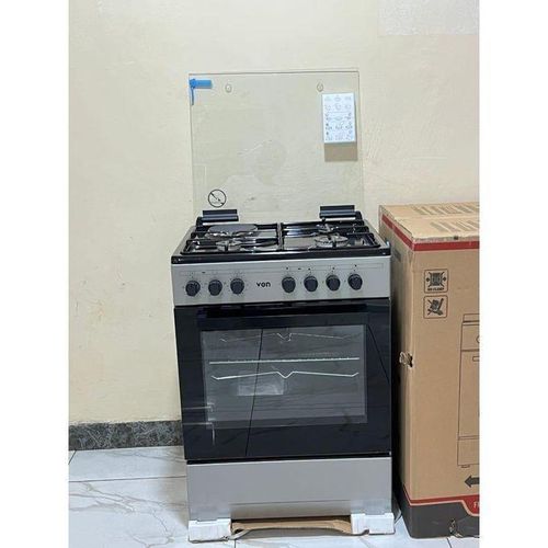 Von  3 Gas+1 Electric, 60cm by 55cm, Standing Gas Cooker with Electric Oven