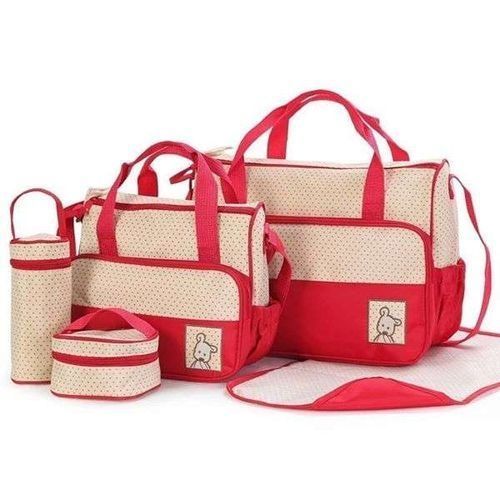 Fashion 5 In 1 Baby Diaper Bag Nappy Changing Pad Travel Mummy Bag