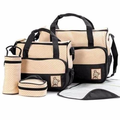 5 In 1 Baby Diaper Bag Nappy Changing Pad Travel Mummy Bag