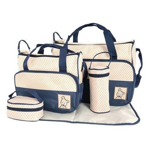 5 In 1 Baby Diaper Bag Nappy Changing Pad Travel Mummy Bag