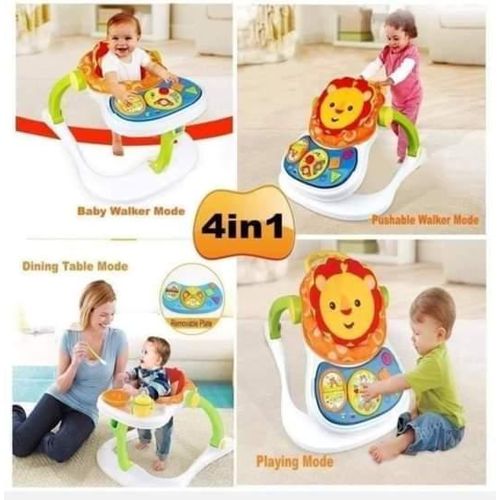 4 In 1 Multifunctional Baby Walker-Multicolor