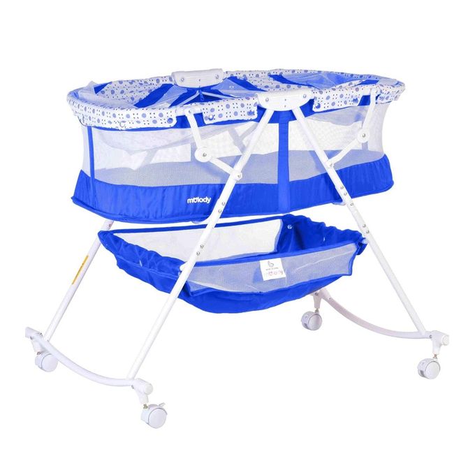 Foldable Baby Bassinet With Net And Wheels