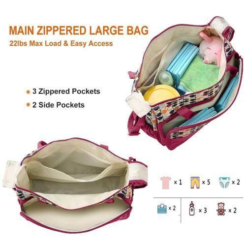 5 Pcs Multifunctional Set Baby Changing Diaper Nappy Bag, Maternity Mummy Handbag, Portable Nappy Basket Storage Organiser, Maternity Baby Bag For Boys And Girls