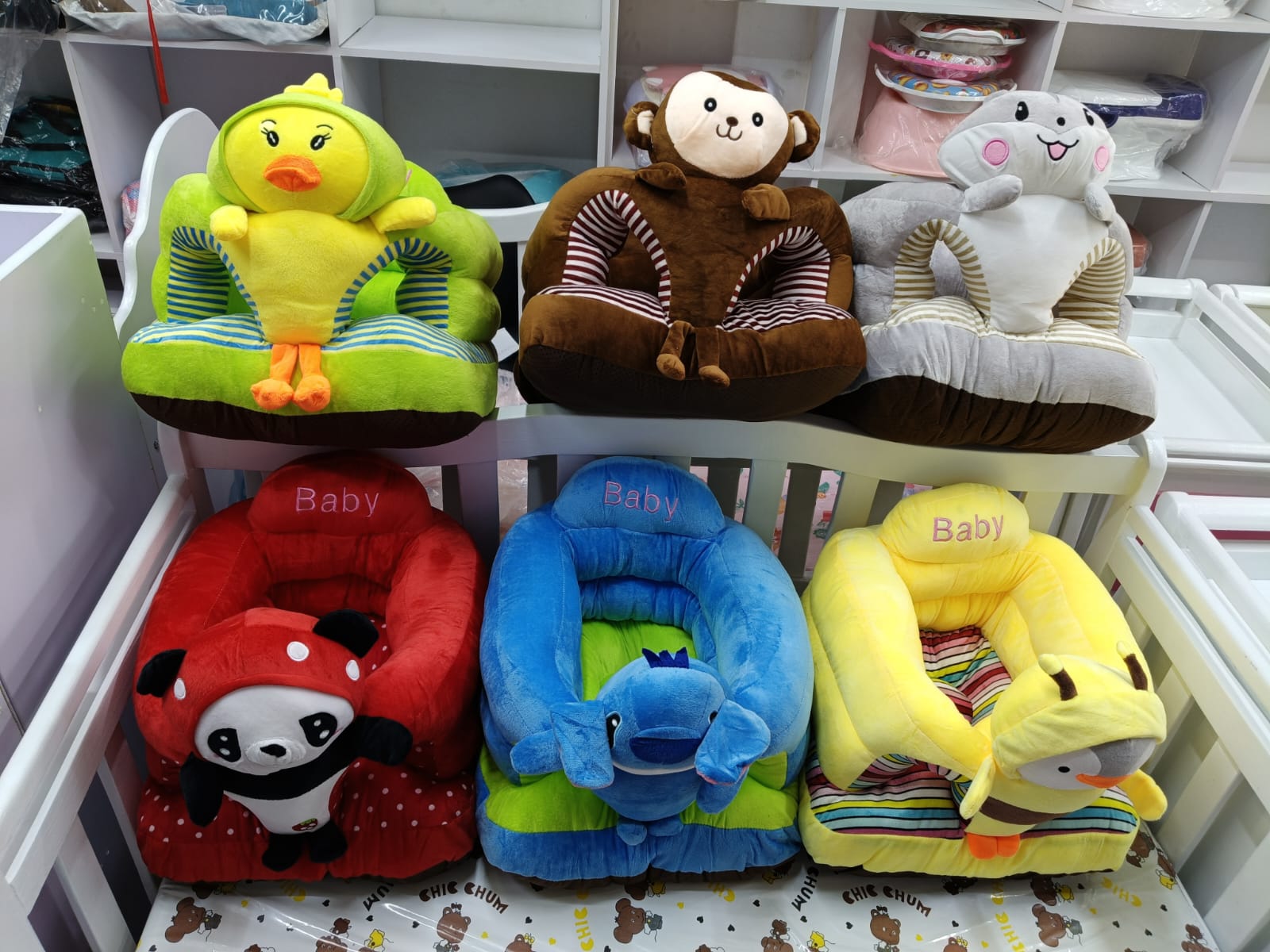 Comfy Baby Support Sit Me Up Pillow Suitable For Babies Age 4 Months And Above (ASSORTED CARTOON DECORATION ON THE FRONT PART)