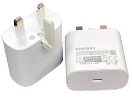Samsung 25W Header Fast Charger Adapter For all Type-C gadgets, Galaxy A15, A25, A05S, S20FE, S23FE With Type C Output