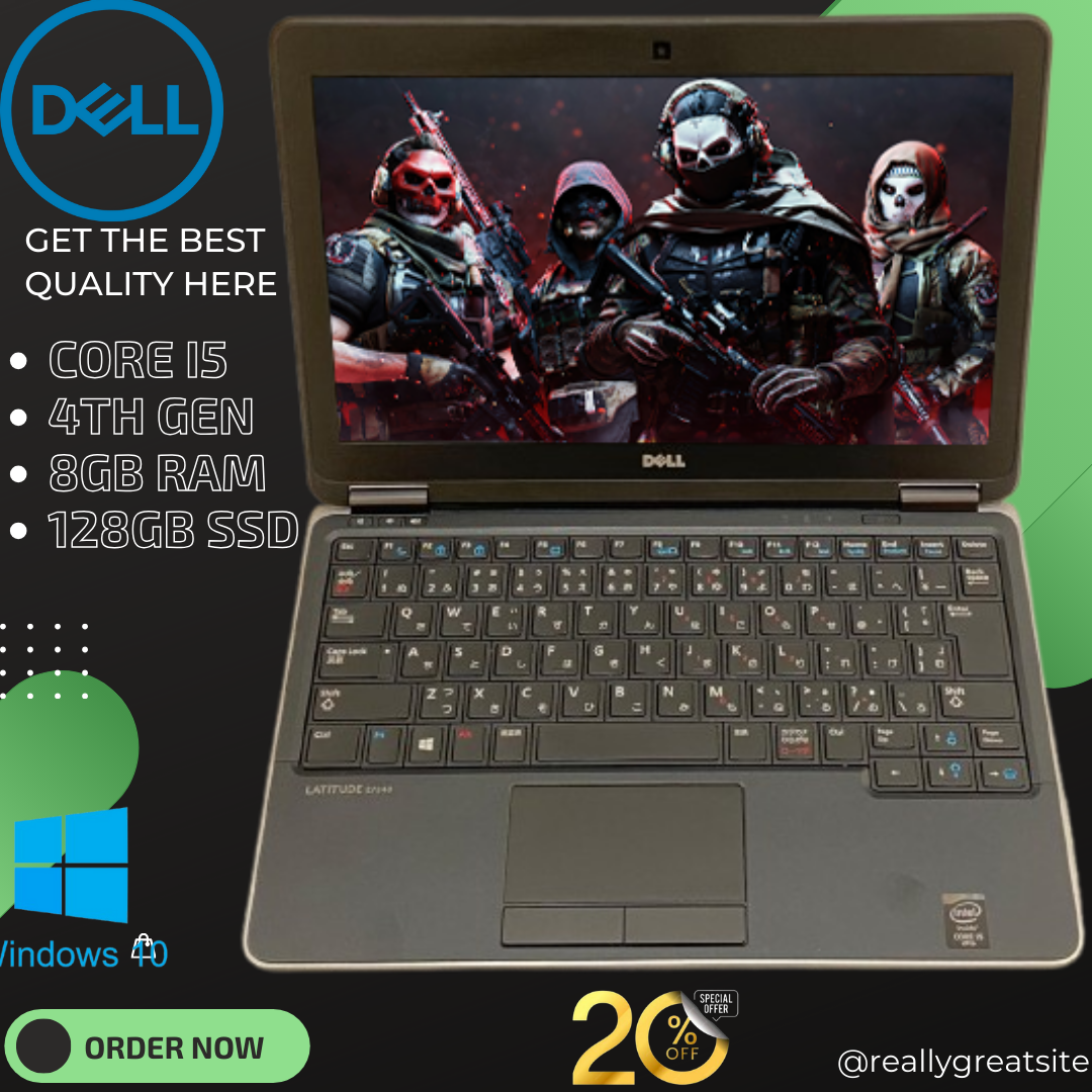 REFURBISHED; Dell Latitude E7240 - Intel Core i5 4th Gen, 8GB RAM, 128GB SSD - Ultra-Portable Business Laptop