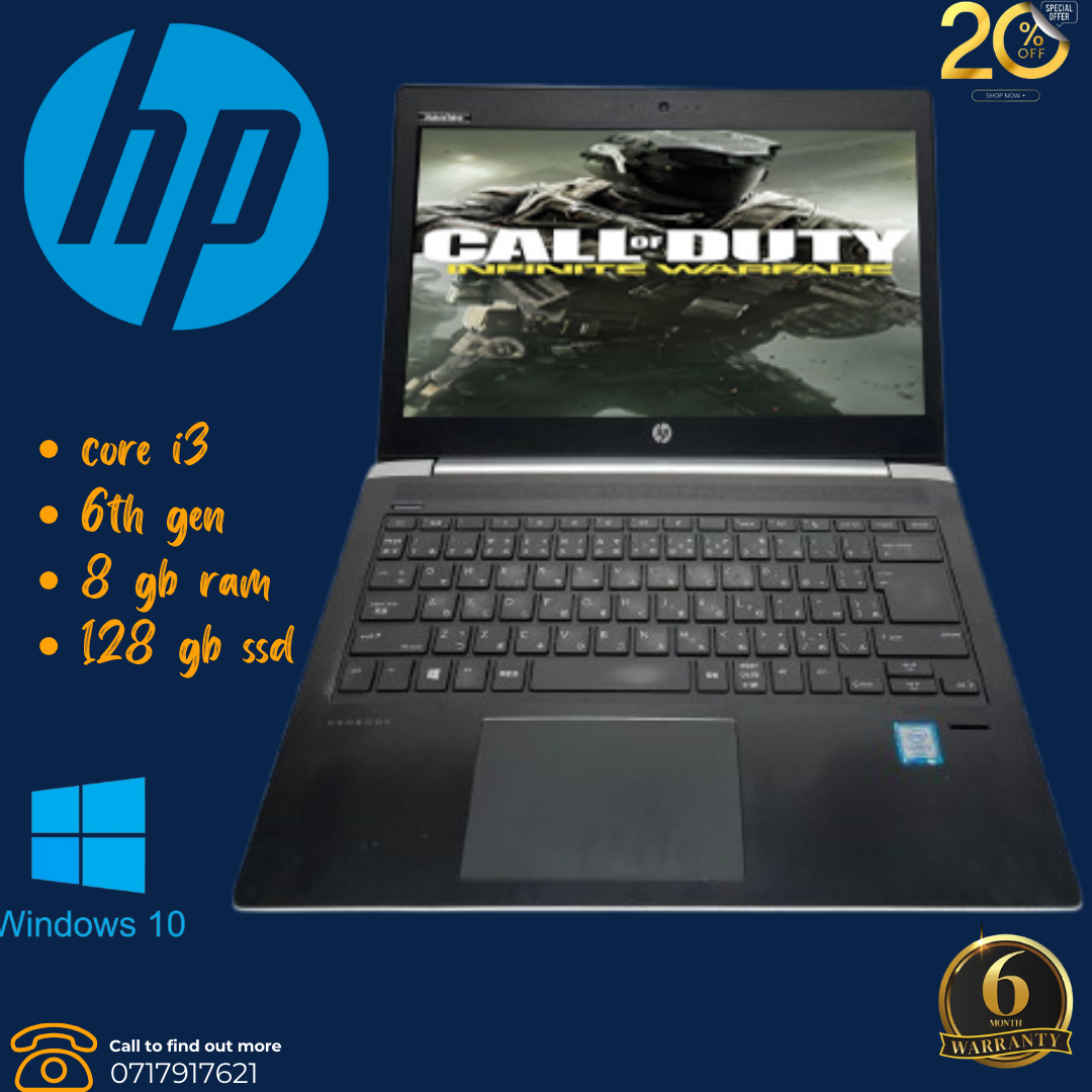 HP ProBook 430 G5 - Intel Core i3 6th Gen, 8GB RAM, 128GB SSD - Reliable Business Laptop for Productivity