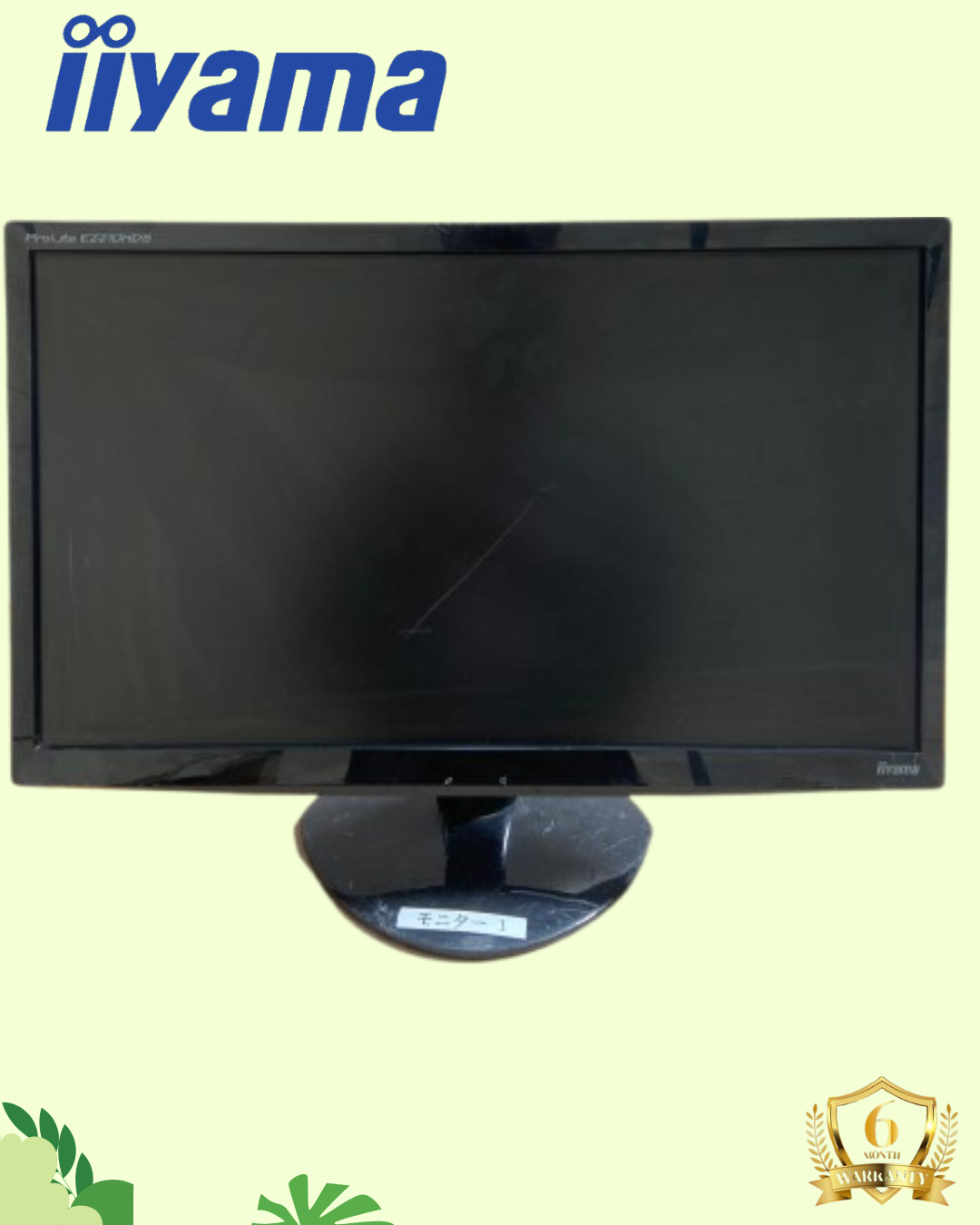 "Iiyama ProLite E2210HDS 22-Inch Full HD 1080p LED Monitor with HDMI, VGA, DVI Inputs – Slim Design, 1920x1080 Resolution,Ideal for Home Office and Multimedia"