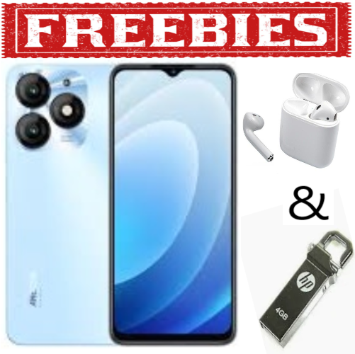 LIMITED TIME DEALS!! Itel A70 6.6" HD Screen,128GB ROM,3GB RAM,5000mAh Battery,13MP Dual Rear & 8MP Front Camera,Dual SIM,Android 13,3G,4G,VoLTE,Wi-Fi,Fingerprint & Face Unlock -Smartphones+Free Gifts