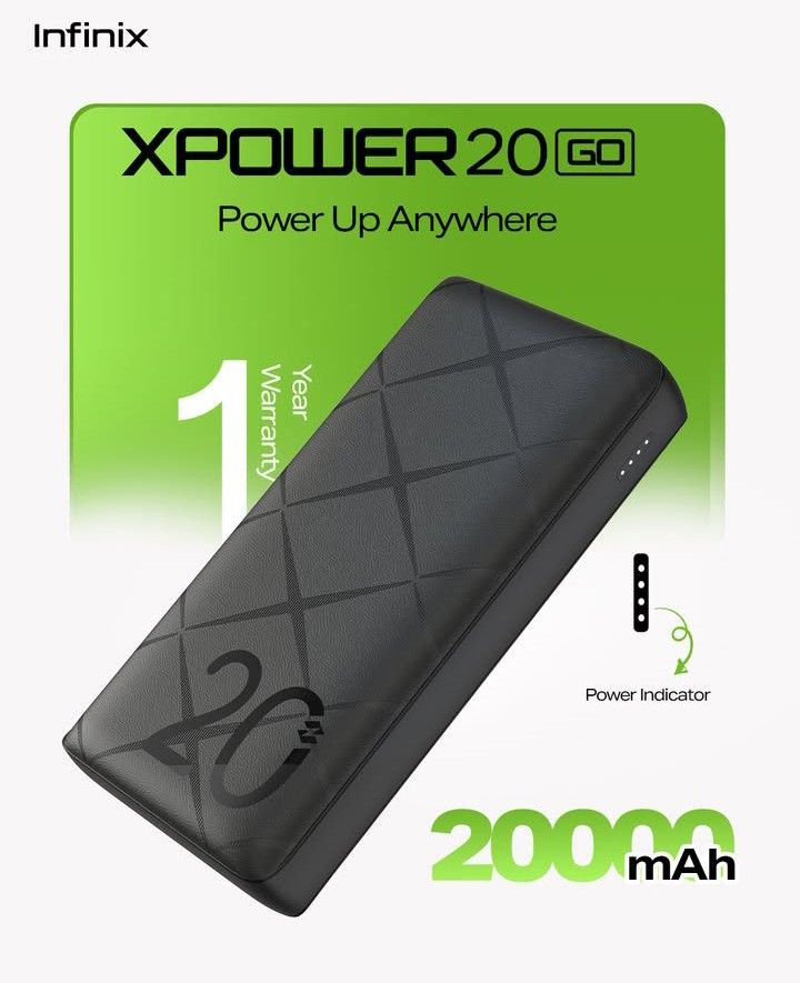 FLASH SALE DEALS!! Infinix XPower 20 Go 20000mAh Power Bank -12W, Quick Charge, Can charge 3 Devices Simultaneously, Portable, USB-A/Type-C Input, Micro-USB Output - Power Banks