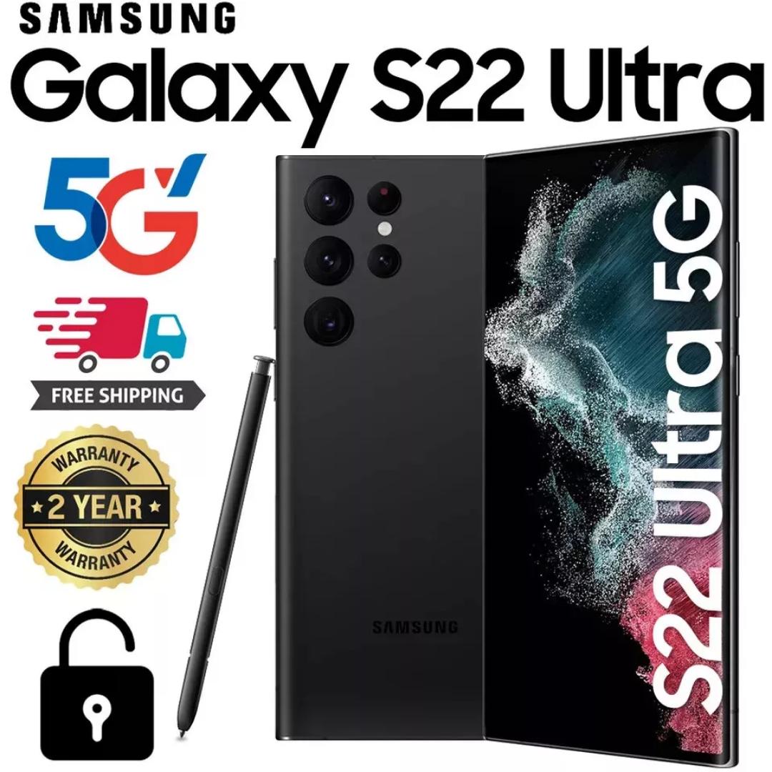Samsung Galaxy S22 Ultra 5G 128/256GB Clean Unit SM-S908U Factory Unlocked-Black