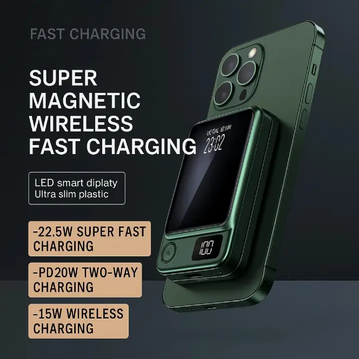 Magnetic Wireless Fast Charger Power Bank Magsafe Battery