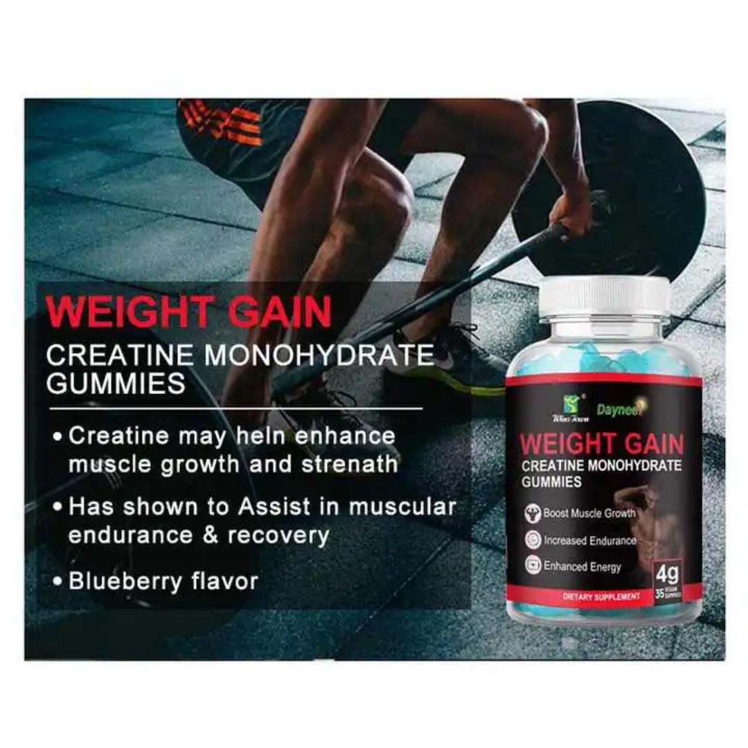 Daynee WEIGHT GAIN GUMMIES With Creatine Monohydrate Dietary Supplement Gummies For Boosting Muscle Growth, Increased Endurance and Enhanced Energy