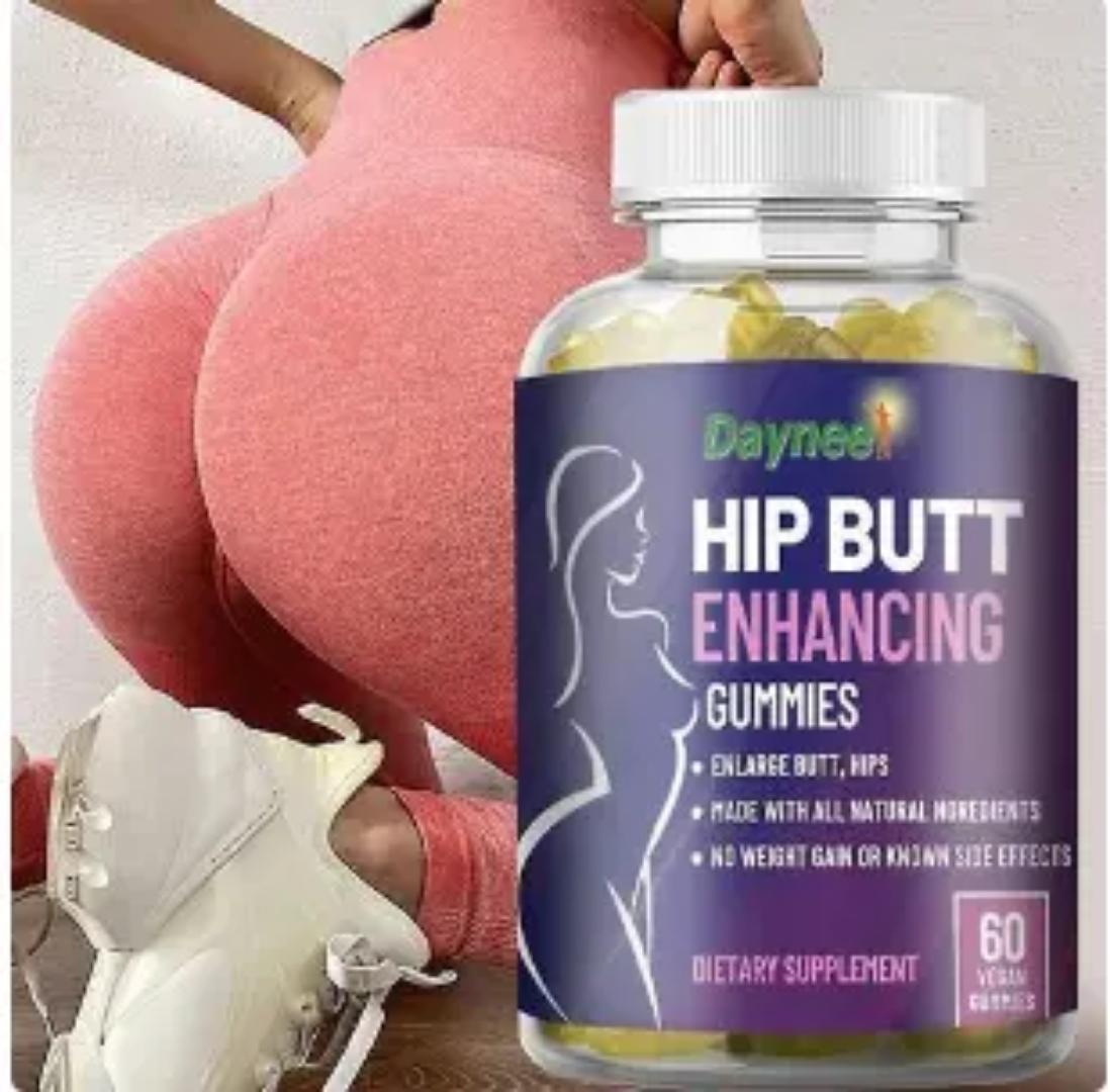 Daynee Hip and Butt Enhancing Gummies For Enlarging Butt, Hips. Made with All Natural Ingredients and No Weight Gain or Known Side Effects- 60 chewable dietary supplement gummies