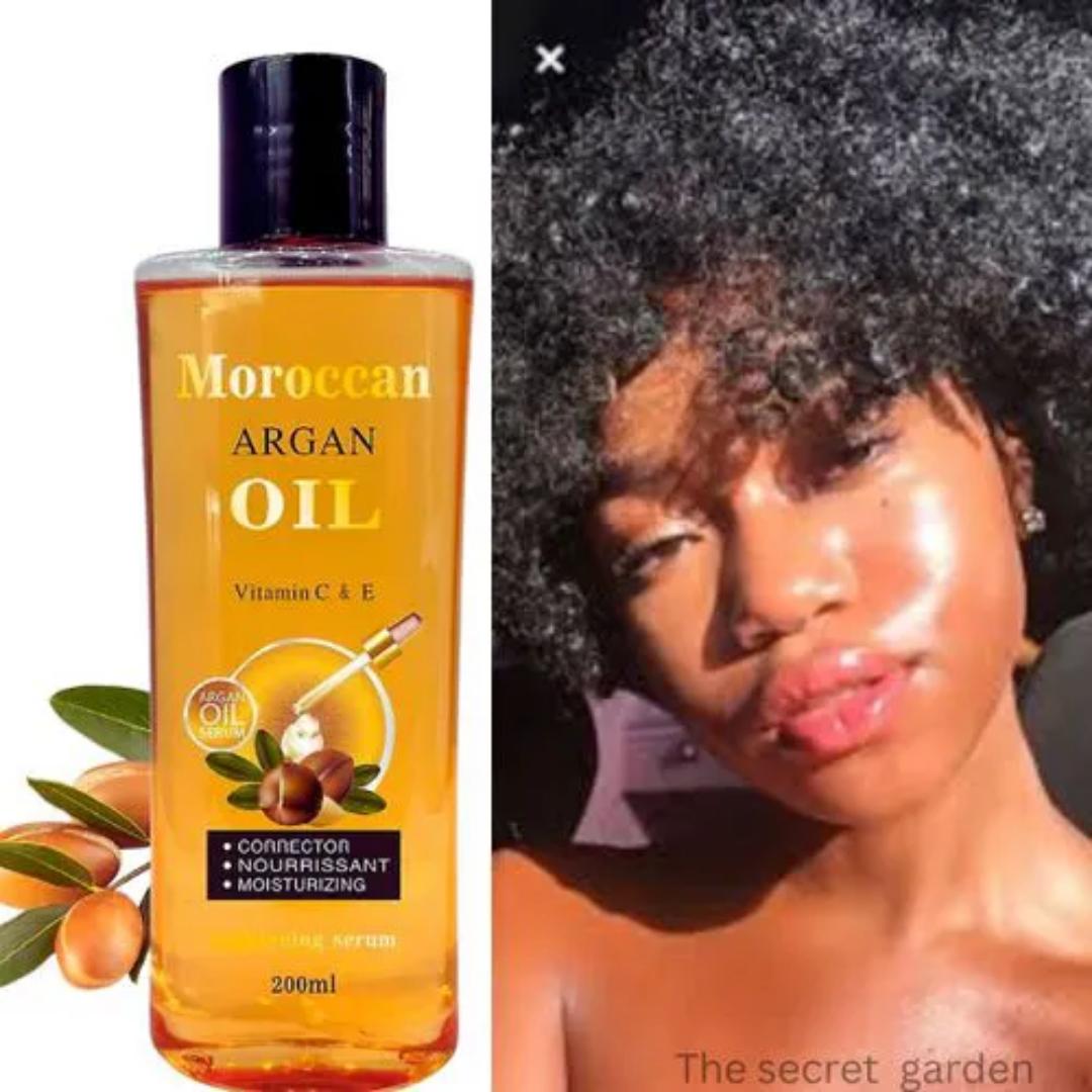 Moroccan Argan Oil Lightening Oil Pigmentation Sunburn Acne Scars Light Complexion 100% natural 200ml