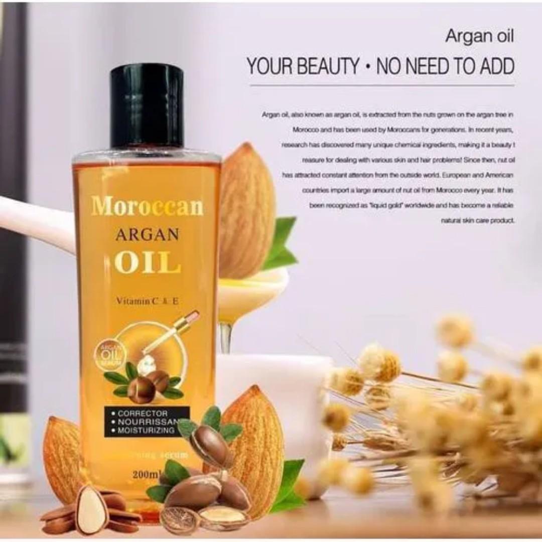 Moroccan Argan Oil Lightening Oil Pigmentation Sunburn Acne Scars Light Complexion 100% natural 200ml