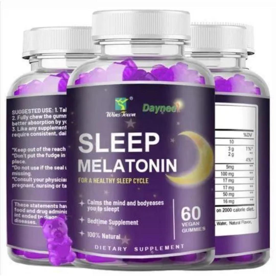 Daynee Sleep Melatonin Gummies for Bedtime Sleep Melatonin Gummies Calms the mind & body, Eases you to sleep -100% natural 60 supplements