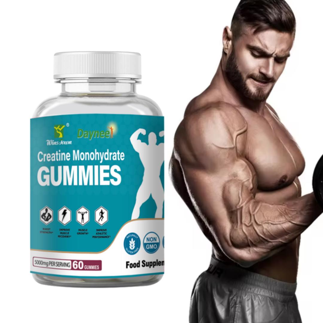 Creatine Monohydrate Dietary Supplement Gummies For Boosting Muscle Growth, Increased Endurance and Enhanced Energy