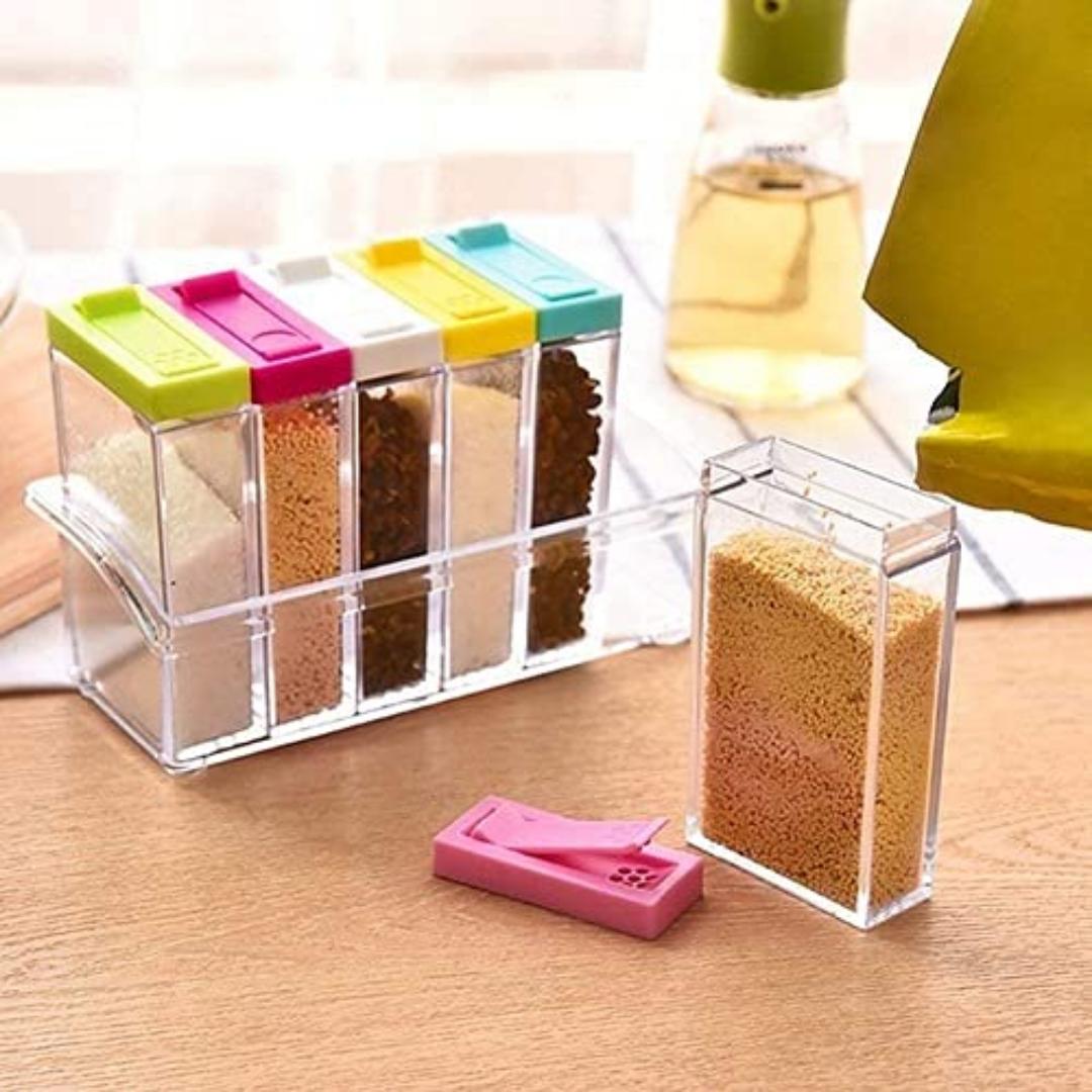 fancy aclyric 6pcs+holder seasoning holder 6 spice jar with holder