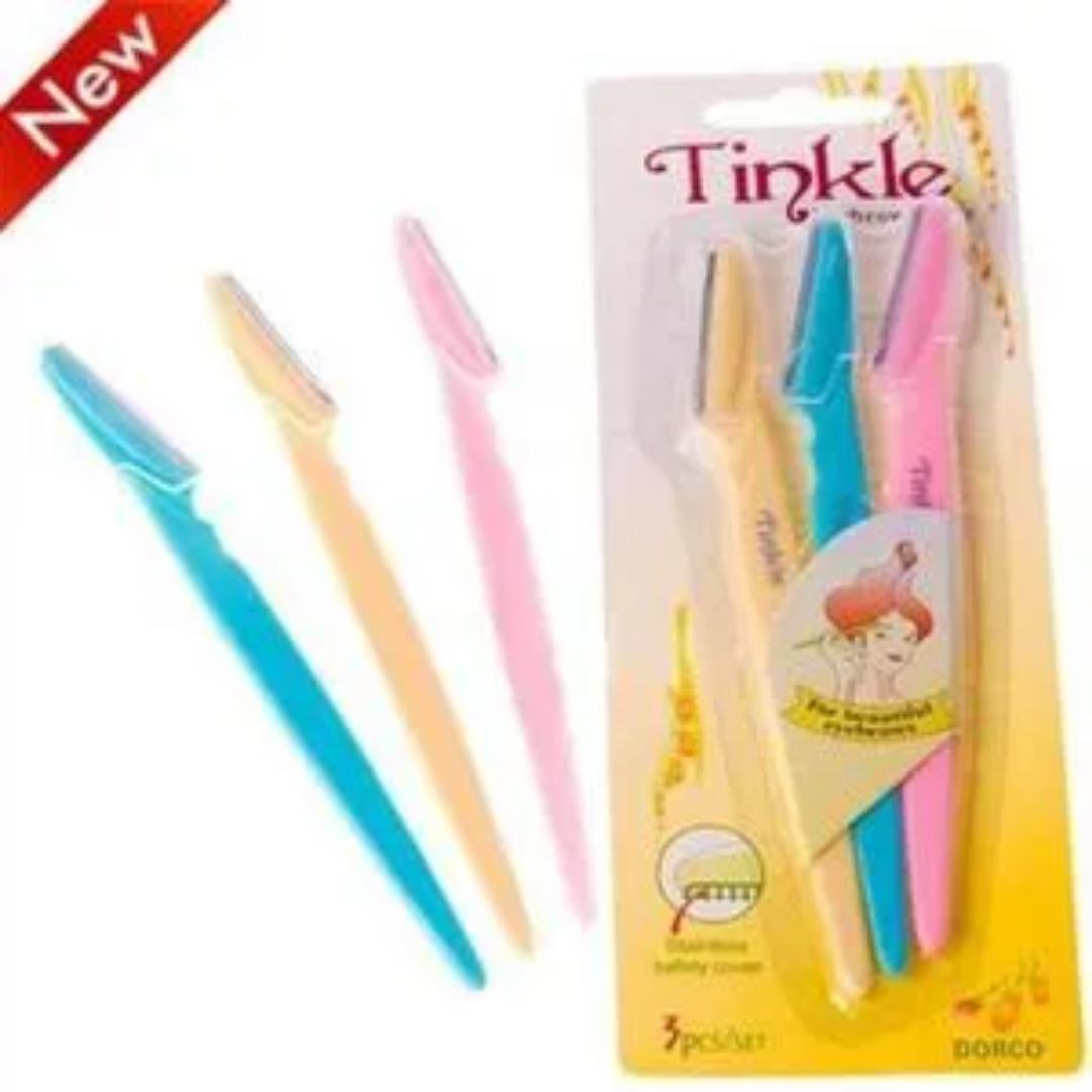 Tinkle Eyebrow Shaper Facial Hairs Razor - 3 Pieces