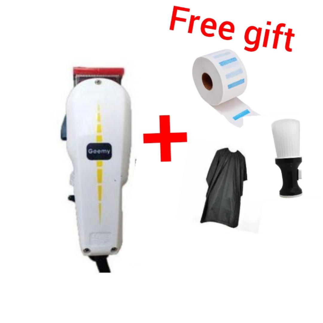 Geemy Heavy Duty Barberring Shaving Machine-Kinyozi & free barber gown, barber brush, neck roll