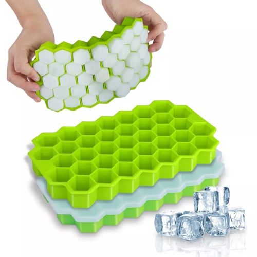 37 Grids Silicon Ice Cube Maker Tray + Top Cover
