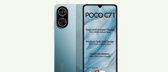SPECIAL OFFER Xiaomi POCO C71 4GB+128GB 6.88" 120Hz Display 32MP Camera 5200mAh Battery Fast charge fingerprint unlock Android 15 Smart Phones + FREE EARPHONES