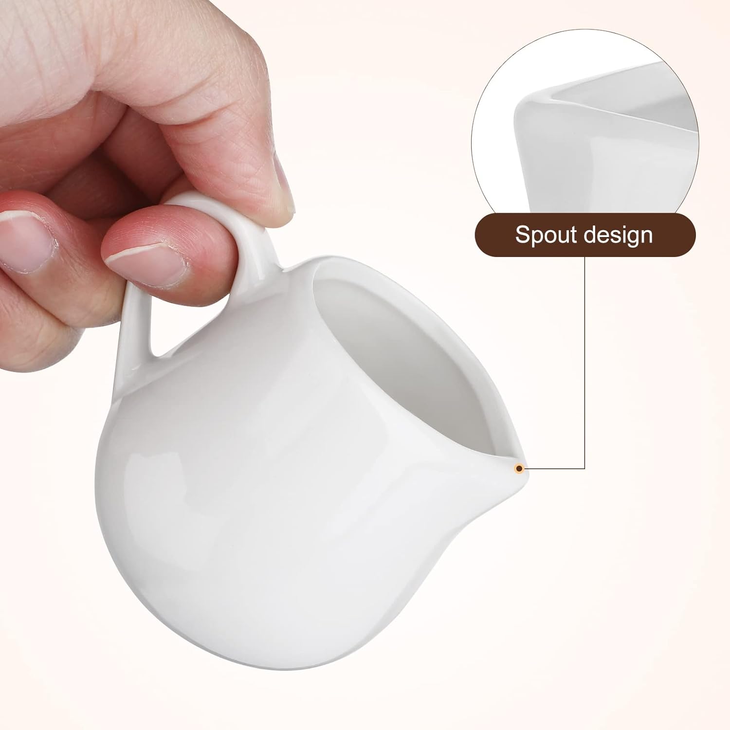 200ml Ceramic Milk Jug Sauce Cup Sauce Jug Serving Jug Ceramic with Handle for Milk Coffee