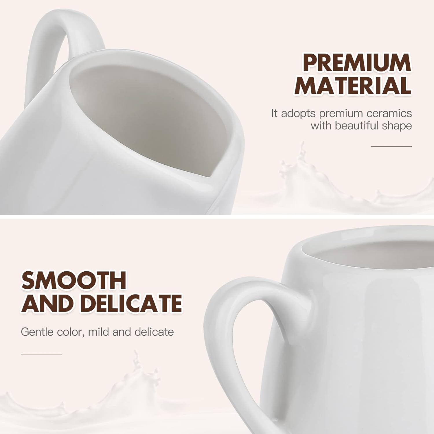 200ml Ceramic Milk Jug Sauce Cup Sauce Jug Serving Jug Ceramic with Handle for Milk Coffee