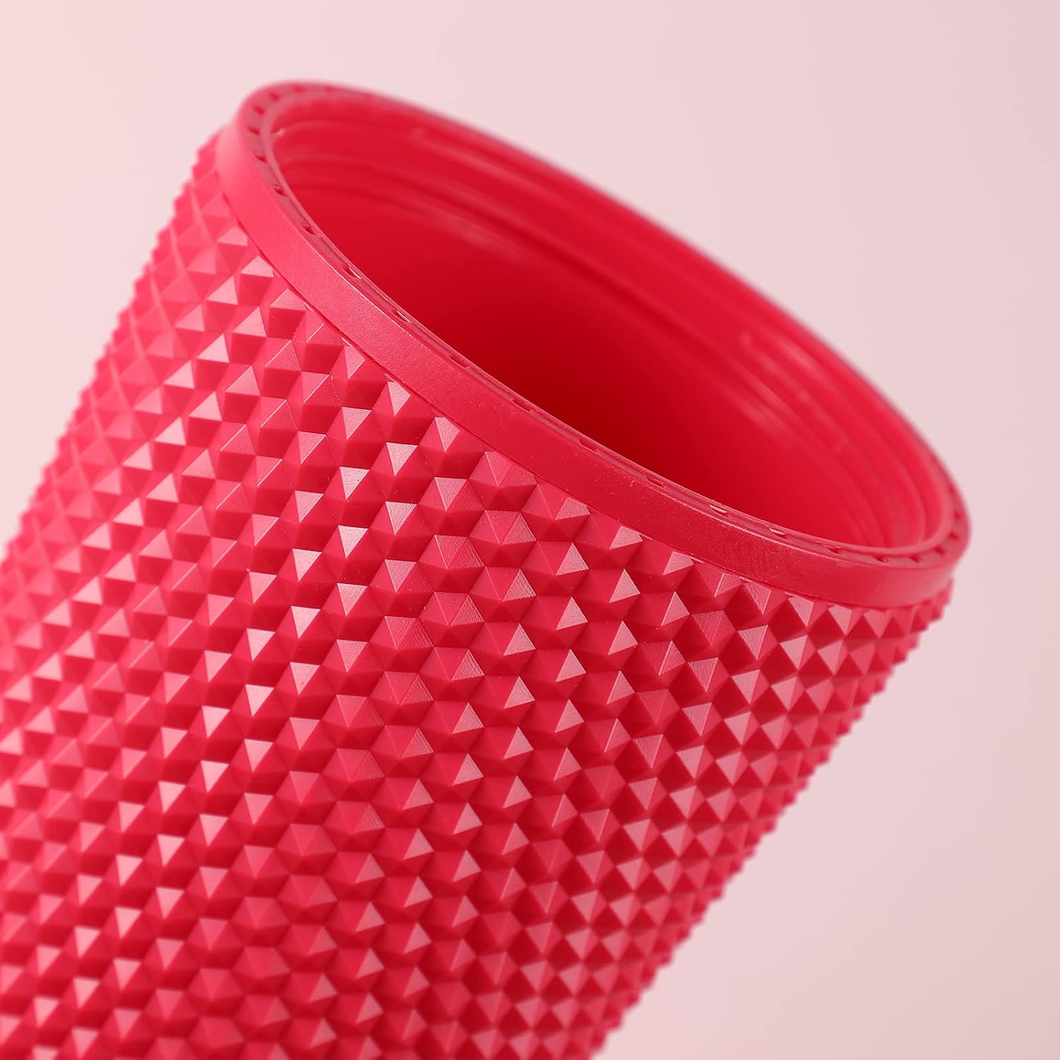 1000ML Plastic tumbler.Large Capacity Water Cup Fully Studded Matte Tumbler Reusable Plastic Cup with Wide Opening Leak-Proof Lid Straw, .