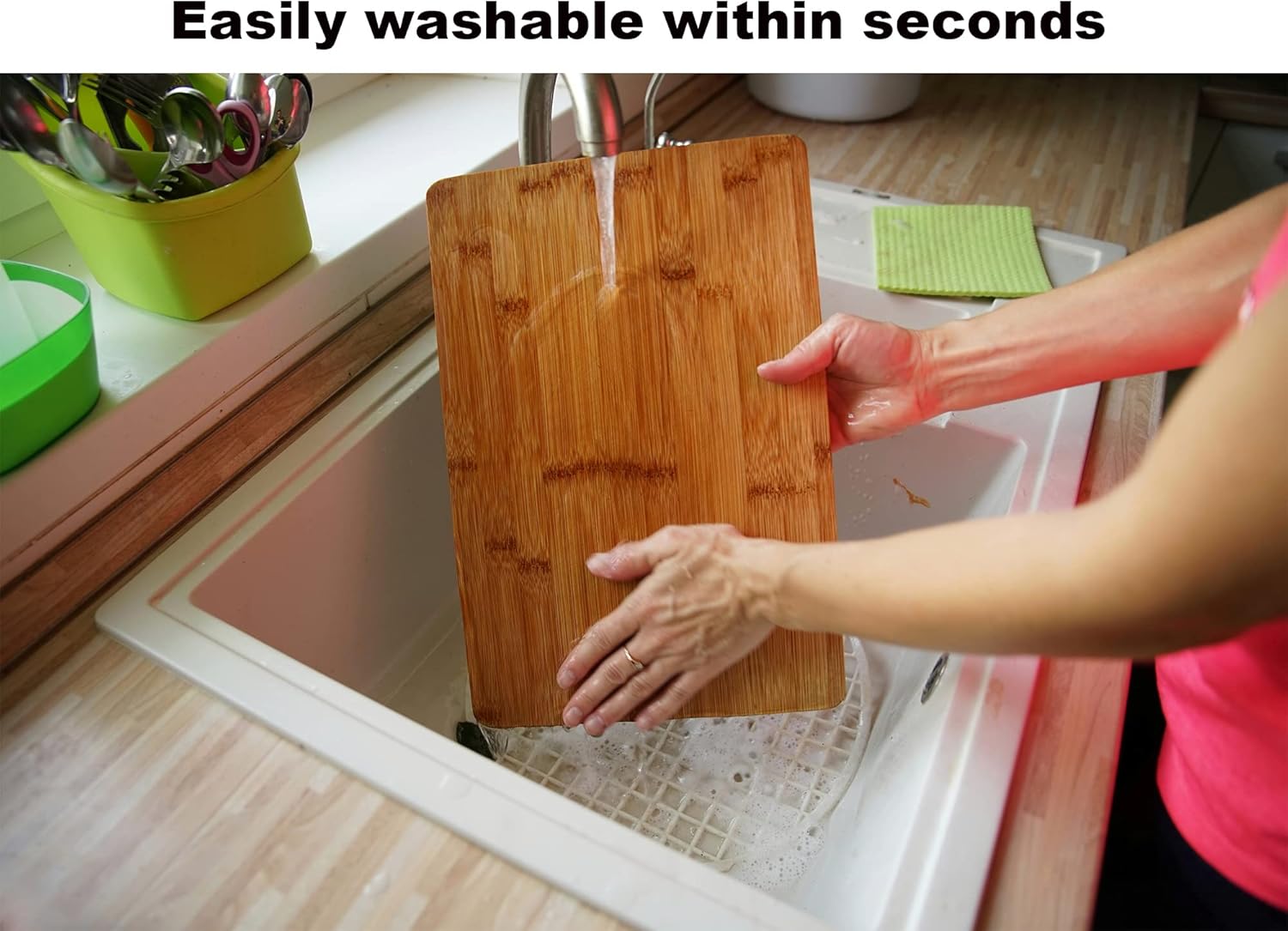 Bamboo Chopping Board Heavy Bamboo Chopping Board for Kitchen, Durable Wooden Cutting Board for Chopping Vegetables Meat, Slicing Board.