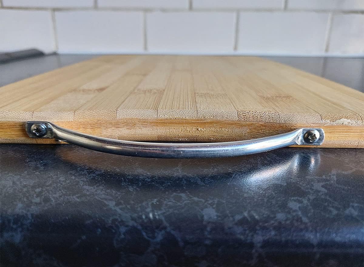 Bamboo Chopping Board Heavy Bamboo Chopping Board for Kitchen, Durable Wooden Cutting Board for Chopping Vegetables Meat, Slicing Board.