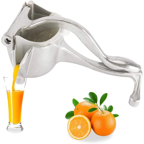 VERY HEAVY AND HIGH QUALITY METALLIC MANUAL FRUIT JUICER LEMON CITRUS JUICE SQUEEZER, JUICE EXTRACTOR PRESSER (SILVER)