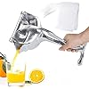 VERY HEAVY AND HIGH QUALITY METALLIC MANUAL FRUIT JUICER LEMON CITRUS JUICE SQUEEZER, JUICE EXTRACTOR PRESSER (SILVER)