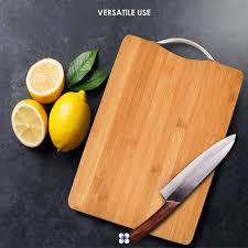 Cutting Board, Wooden Thickened Anti Crack Easy To Clean Kitchen Cutting Board with Hanging Hole Kitchenware for Meat Vegetables Fruit