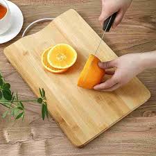 Cutting Board, Wooden Thickened Anti Crack Easy To Clean Kitchen Cutting Board with Hanging Hole Kitchenware for Meat Vegetables Fruit