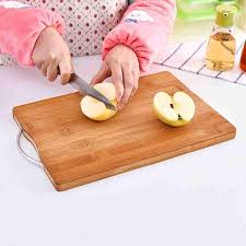 Cutting Board, Wooden Thickened Anti Crack Easy To Clean Kitchen Cutting Board with Hanging Hole Kitchenware for Meat Vegetables Fruit
