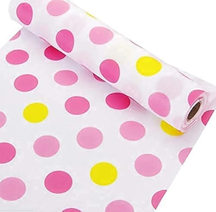 Non-Adhesive Kitchen Shelf Liner Paper Beautiful Dot Pattern Drawer Storage Liner for Drawer Table Kitchen Cabinets Pantry (1 roll )