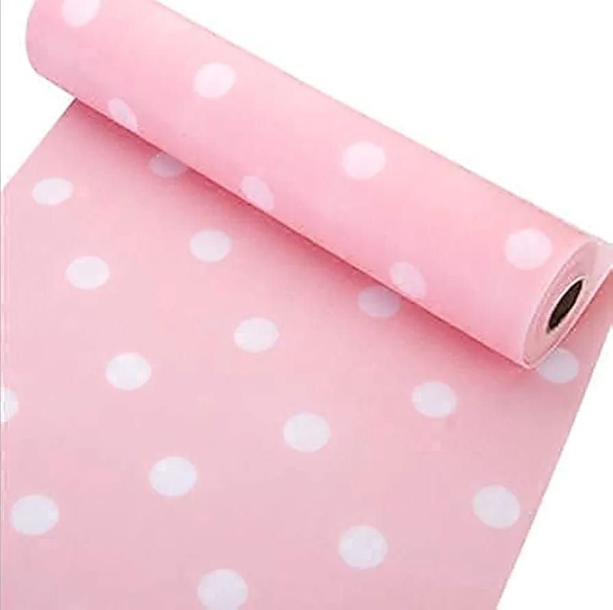 Non-Adhesive Kitchen Shelf Liner Paper Beautiful Dot Pattern Drawer Storage Liner for Drawer Table Kitchen Cabinets Pantry (1 roll )